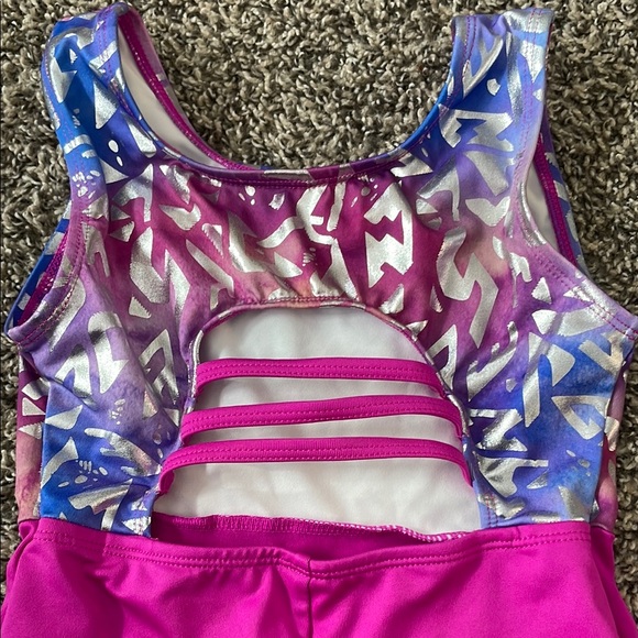 Cat & Jack Pink and Blue Kids Dance Leotard - Picture 5 of 6